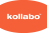 Das Logo für Kollabo auf einem orangefarbenen Kreis.